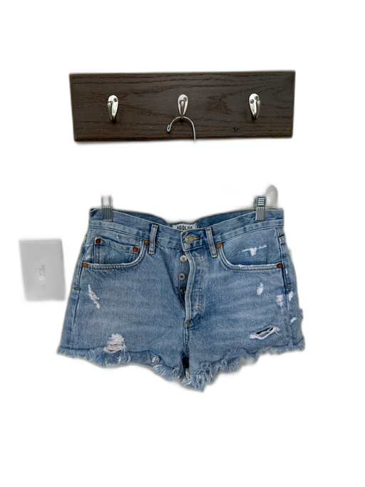 Agolde Size 26 Light Wash Organic Cotton High Waist Button Fly Cut Off Shorts Light Wash / 26