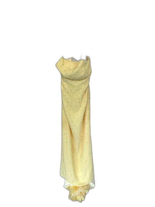 Legends Size Est S Yellow Polyester Beaded Lace Up Back Gown Yellow / Est S