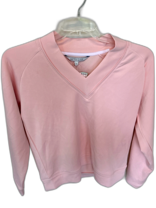 Smith & Quinn Size S Baby Pink Polyester Blend Long Sleeve V Neck Athletic Top Baby Pink / S