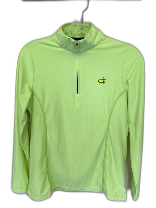 Magnolia Lane Lime Green Polyester Blend Long Sleeve Master's Half Zip Pullover Lime Green / S