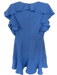 Amanda Uprichard Size P Cornflower Blue Polyester Flutter Cap sleeve Lined Dress Cornflower Blue / P