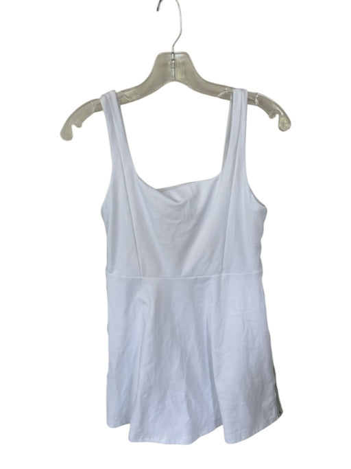Smith & Quinn Size M White & Green Trim Detail Square Neck built in shorts Dress White & Green / M