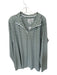Smith & Quinn Green & White Polyester Blend Striped 1 Button 1/4 zip Pullover Green & White / XL