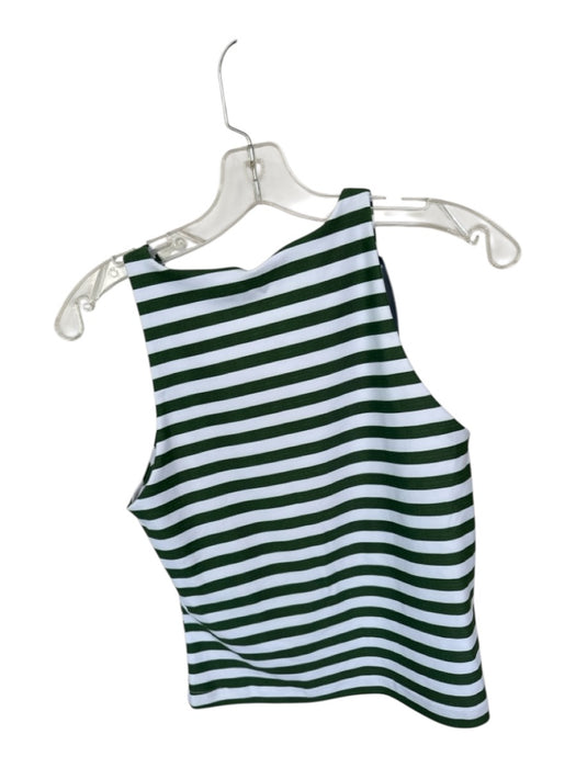 Smith & Quinn Size S Green & White High Neck Striped Sleeveless Athletic Top Green & White / S