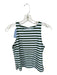 Smith & Quinn Size S Green & White High Neck Striped Sleeveless Athletic Top Green & White / S
