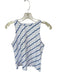 Smith & Quinn Size S White & Blue High Neck Logo Stripe Shelf Bra Athleisure Top White & Blue / S