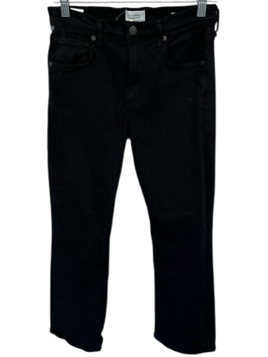 Citizens of Humanity Size 26 Black Cotton High Waisted Straight Jeans Black / 26