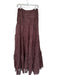 Dissh Size 8 Chocolate Brown Ramie Strapless smocked Maxi Back Zip Dress Chocolate Brown / 8