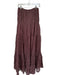 Dissh Size 8 Chocolate Brown Ramie Strapless smocked Maxi Back Zip Dress Chocolate Brown / 8