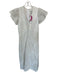Monique Lhuillier Size 6 White Short Sleeve Lace Overlay Back Zip Maxi Dress White / 6