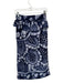 Ulla Johnson Size 4 Navy & white Cotton Side Zip Tie Dye Ruffles Maxi Skirt Navy & white / 4
