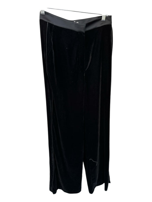Exquise Size 4 Black Velvet High Waist Wide Leg Pants Black / 4