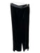 Exquise Size 4 Black Velvet High Waist Wide Leg Pants Black / 4