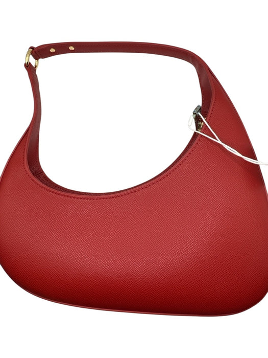 JW PEI Red Vegan Leather Shoulder Bag Zip Close Gold Hardware Bag Red / S