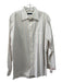 Burberrys Size 16 White & Multi Cotton Striped Button Down Long Sleeve Shirt 16