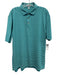Peter Millar Size L Green Synthetic Striped Polo Men's Short Sleeve Green / L