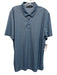 Travis Mathew Size L Blue Synthetic Striped Polo Men's Short Sleeve Blue / L