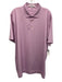 Peter Millar Size L Purple & White Synthetic Micro Polo Athleisure Short Sleeve Purple & White / L