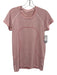Lululemon Size Est M Red & White Short Sleeve Striped Crew Neck T Shirt Top Red & White / Est M