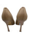 Marc Fisher Shoe Size 8 Beige Leather Pointed Toe Triangle Heel Pumps Beige / 8
