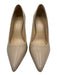 Marc Fisher Shoe Size 8 Beige Leather Pointed Toe Triangle Heel Pumps Beige / 8
