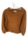 Max Studio Size Est M Brown Polyester Fuzzy Long Sleeve Sweater Brown / Est M