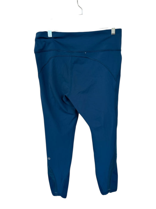 Lululemon Size 10 Blue Front Zip Pockets Athletic Leggings Blue / 10
