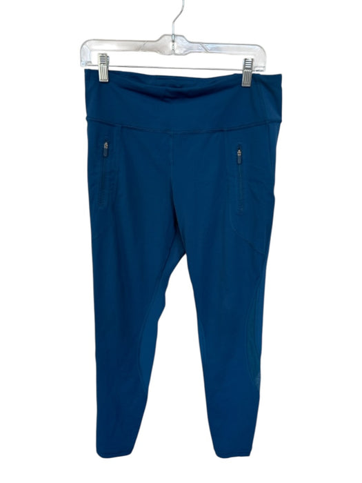 Lululemon Size 10 Blue Front Zip Pockets Athletic Leggings Blue / 10