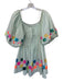 Fantastic Fawn Size M Green & Multi Cotton Long Sleeve Sequins Dress Green & Multi / M