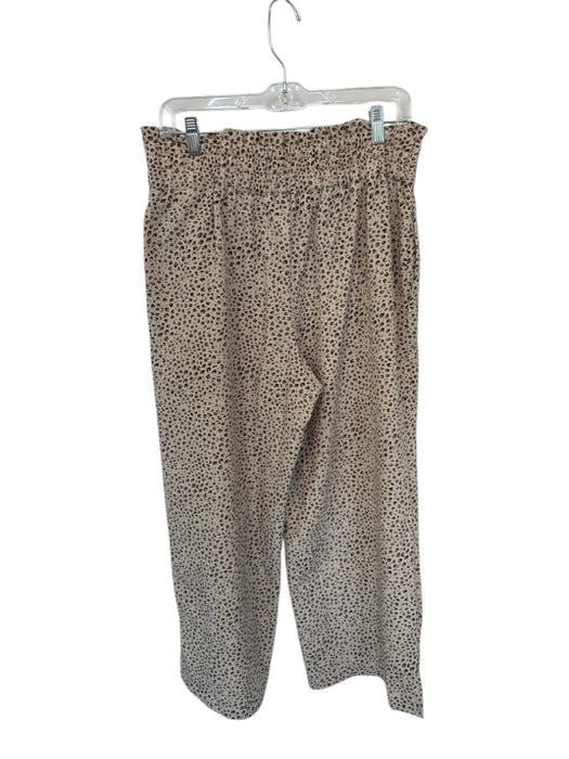 Sanctuary Size M Tan & black Polyester Smocked Waist Band Animal Print Pants Tan & black / M