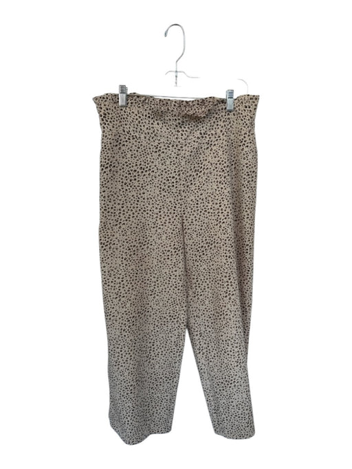 Sanctuary Size M Tan & black Polyester Smocked Waist Band Animal Print Pants Tan & black / M