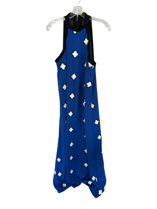 BCB Generation Size 8 Blue & White Polyester Sleeveless Clouds Mesh Detail Dress Blue & White / 8
