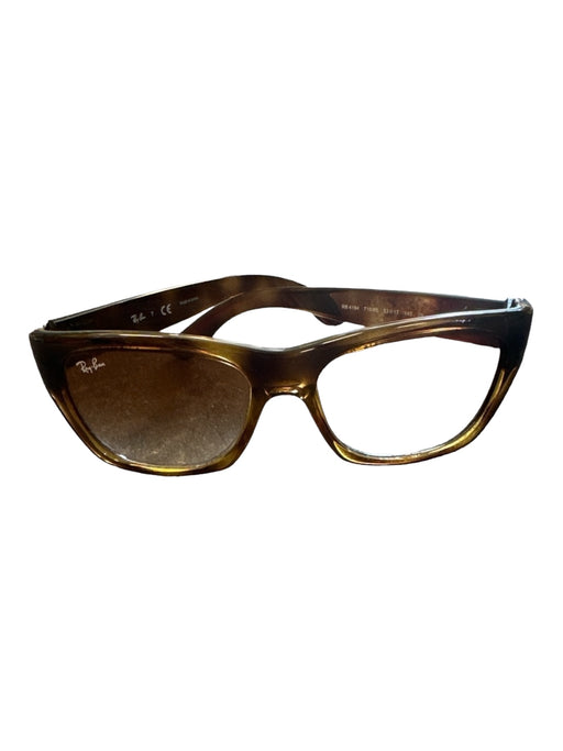 Ray Ban Brown Acetate Tortoise shell Rectangle Sunglasses Brown
