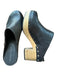 Chelsea & Violet Shoe Size 10 Brown & Tan Leather Wood Platform Block Heel Clogs Brown & Tan / 10