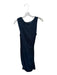 Cue Size 10 Navy Viscose Sleeveless Gathered Side Dress Navy / 10