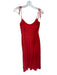 Abercrombie & Fitch Size M Red Polyester Tie Straps Buttons Maxi slit Dress Red / M