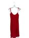 Abercrombie & Fitch Size M Red Polyester Tie Straps Buttons Maxi slit Dress Red / M