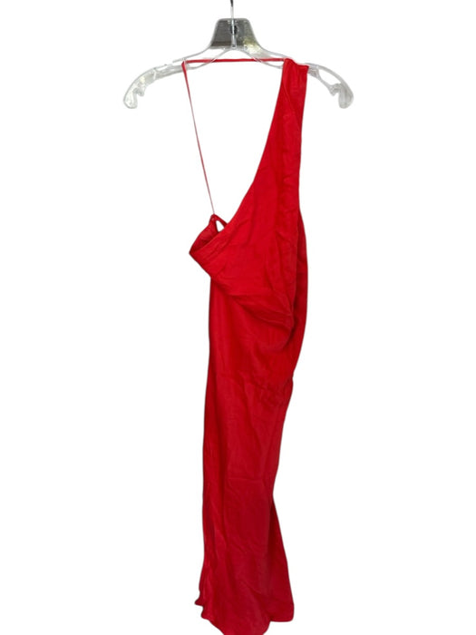 Meshki Size M Tomato Red One Shoulder Low Back Gown Tomato Red / M