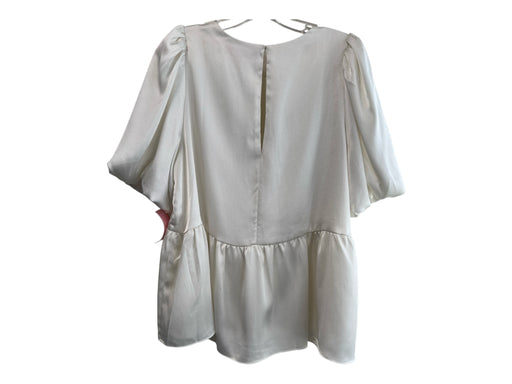 Lilly Pulitzer Size 12 White Polyester Key Hole Back Short Sleeve Round Neck Top White / 12