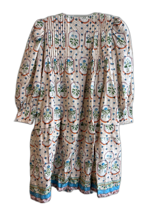 Hunter Bell Size Medium Peach & Multi No Fabric Tag Pintuck Details V Neck Dress Peach & Multi / Medium