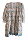 Hunter Bell Size Medium Peach & Multi No Fabric Tag Pintuck Details V Neck Dress Peach & Multi / Medium