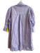 Gigio Size Medium Lavender & Blue Cotton Striped Half Sleeve Button Down Dress Lavender & Blue / Medium