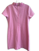 Lilly Pulitzer Size L Pink Polyester Blend Ruffle Detail Striped V Neck Dress Pink / L