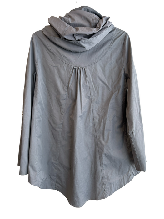 Ciao Milano Size M Grey Cotton Blend Hood Zip Up silver hardware Jacket Grey / M