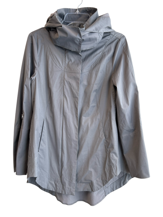 Ciao Milano Size M Grey Cotton Blend Hood Zip Up silver hardware Jacket Grey / M