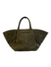 EAM Forever Green Polyurethane Suede Top Buckle Snap Button Bag Green