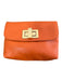 Rowallan Tangerine Leather Cross Body Gold Hardware Lock Clasp Zip Pocket Bag Tangerine / S