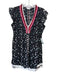 Poupette St. Barth Size S Black,Red,White Cotton Blend Pintuck Flowers Dress Black,Red,White / S