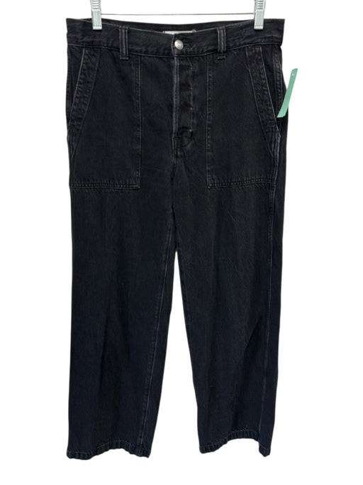 Madewell Size 26 Washed Black Cotton Blend Baggy Fit Button Fly mid rise Jeans Washed Black / 26