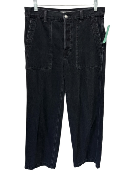Madewell Size 26 Washed Black Cotton Blend Baggy Fit Button Fly mid rise Jeans Washed Black / 26